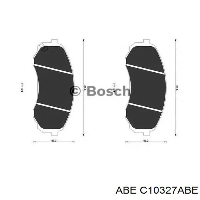Купить C10327ABE ABE Колодки тормозные