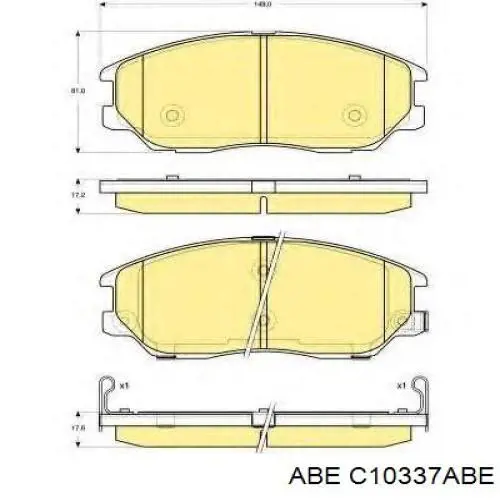 Купить C10337ABE ABE Колодки тормозные