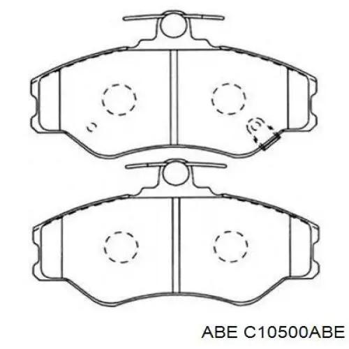 Передние тормозные колодки C10500ABE ABE