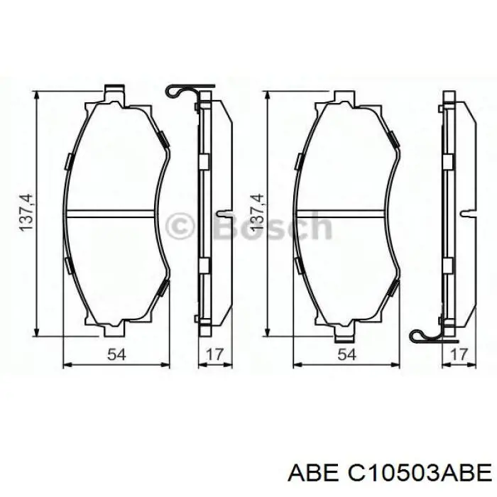 Передние тормозные колодки C10503ABE ABE