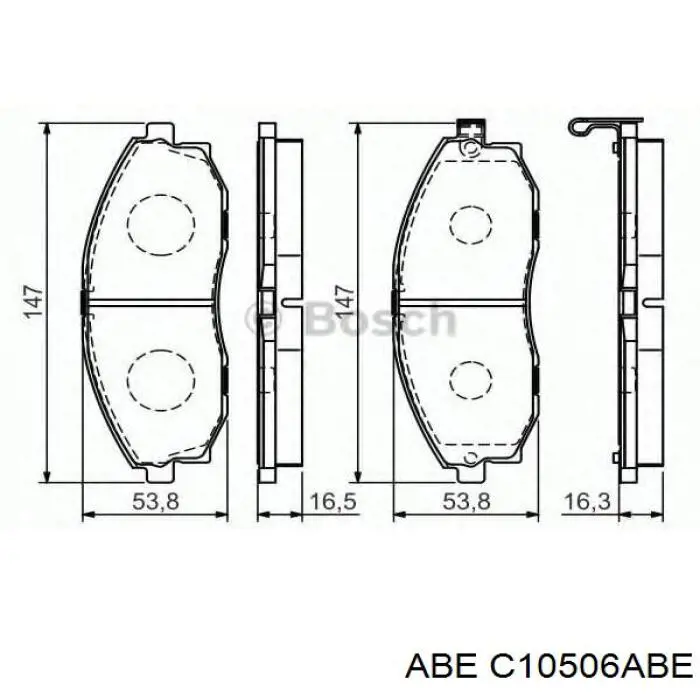 Передние тормозные колодки C10506ABE ABE