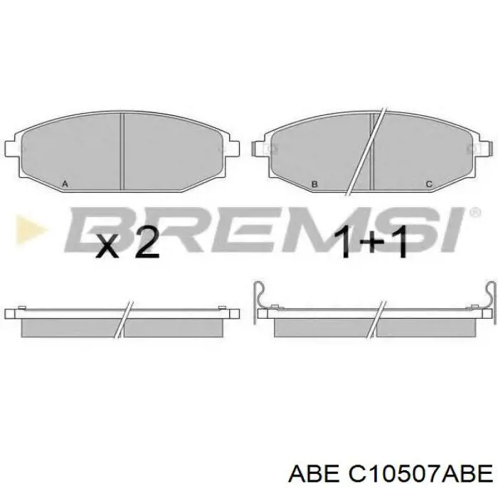 Купить C10507ABE ABE Колодки тормозные
