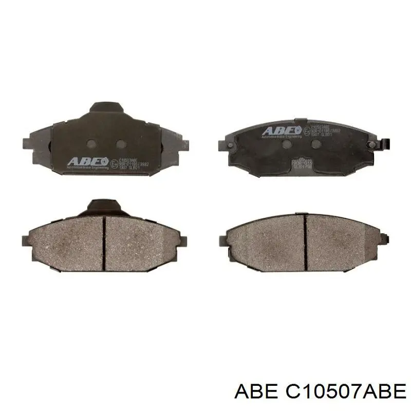 C10507ABE ABE колодки тормозные передние дисковые
