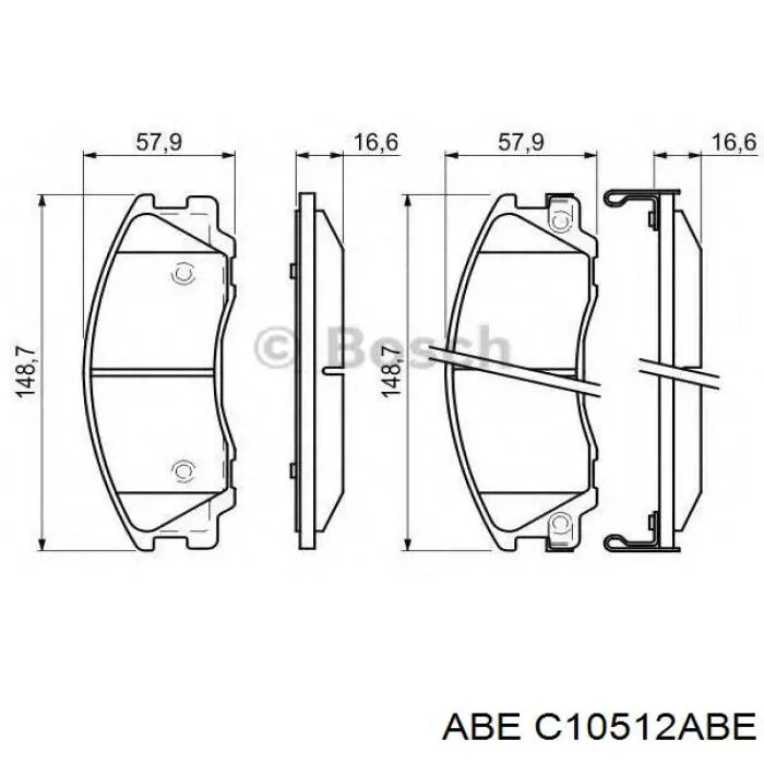 Колодки ABE C10512ABE цена, от 22.35 USD
