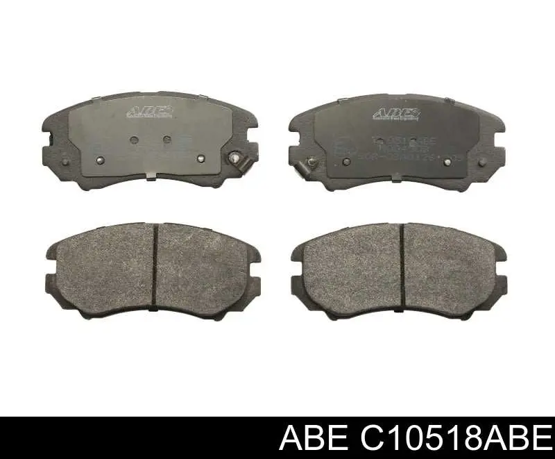 C10518ABE ABE колодки тормозные передние дисковые
