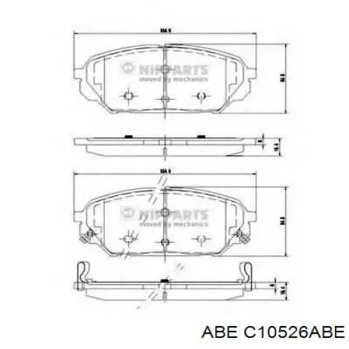 Передние тормозные колодки C10526ABE ABE