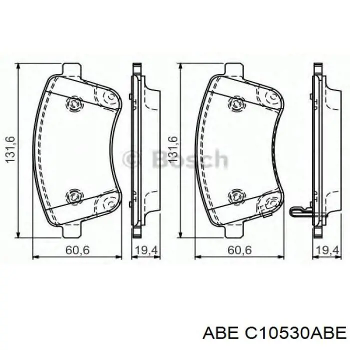 Передние тормозные колодки C10530ABE ABE