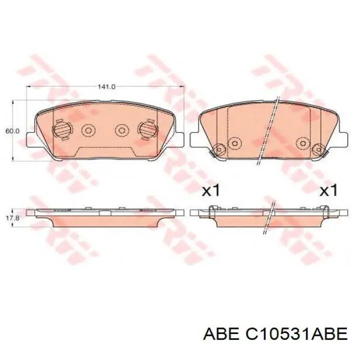 Колодки ABE C10531ABE цена, от 20.15 USD