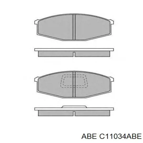 Тормозные колодки ABE C11034ABE