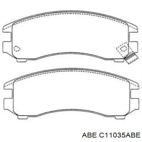 Передние тормозные колодки C11035ABE ABE