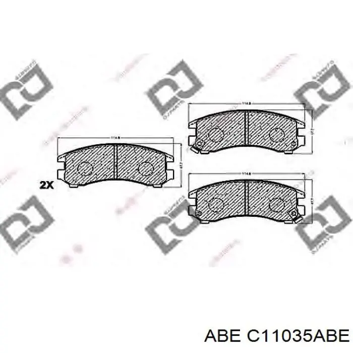 Купить C11035ABE ABE Колодки тормозные