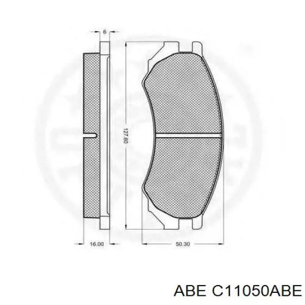 Передние тормозные колодки C11050ABE ABE