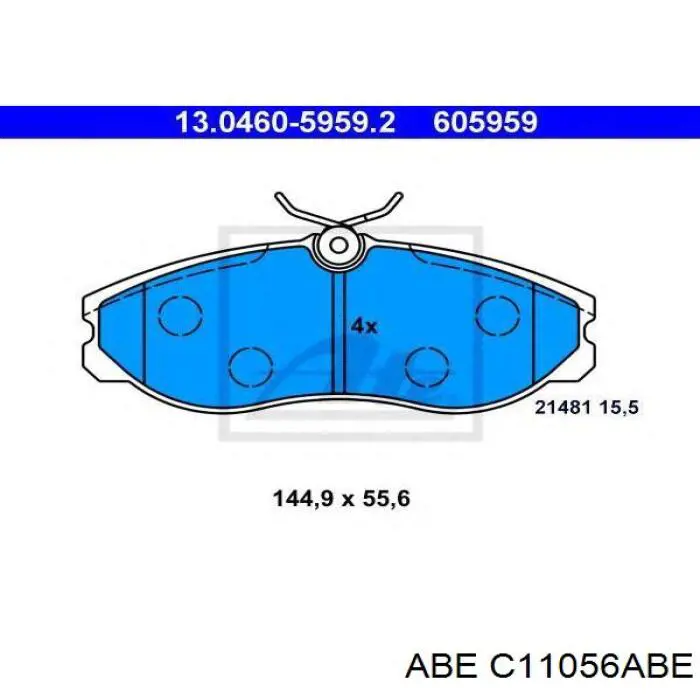 Pastillas de freno delanteras C11056ABE ABE