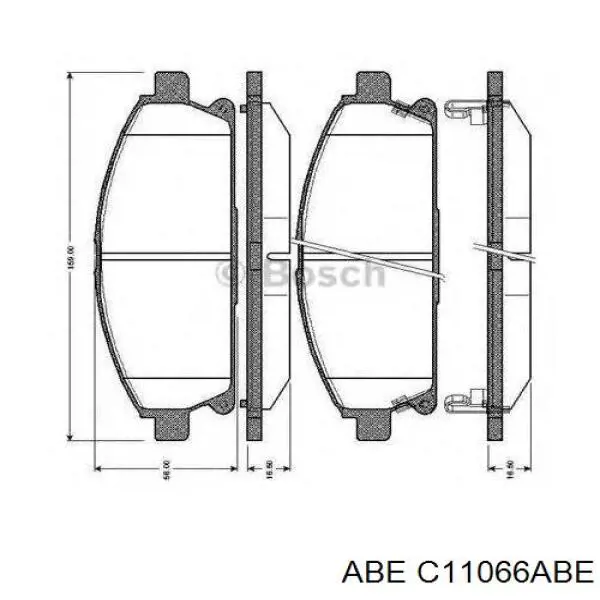 Колодки гальмівні передні, дискові C11066ABE ABE