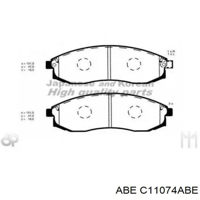 C11074ABE ABE Колодки передние
