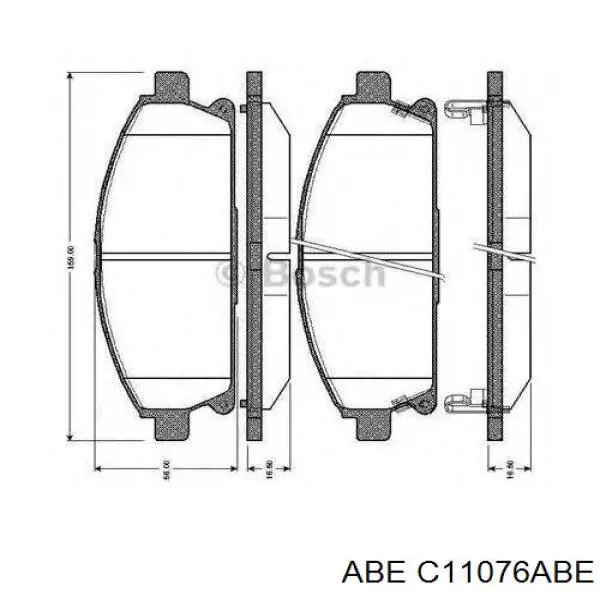 Передние тормозные колодки C11076ABE ABE