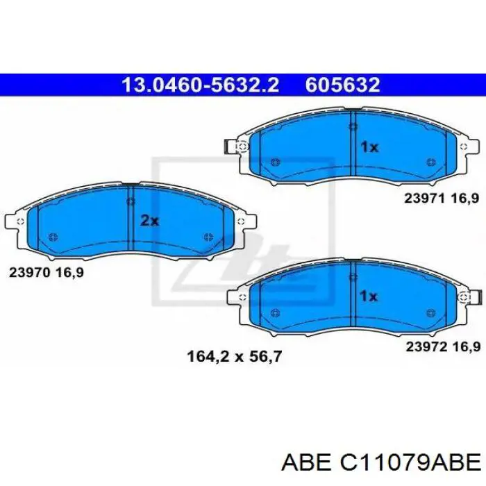 Тормозные колодки ABE C11079ABE