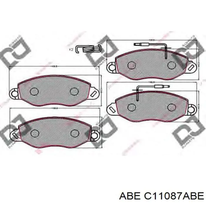Колодки ABE C11087ABE цена, от 25.53 USD