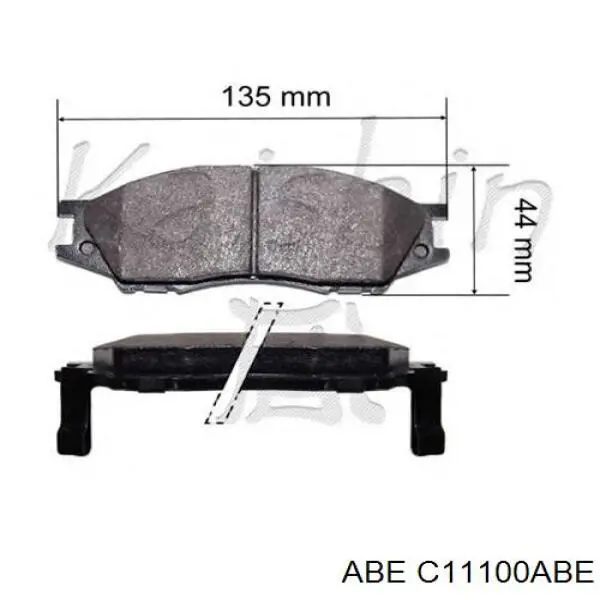 Купить C11100ABE ABE Колодки тормозные