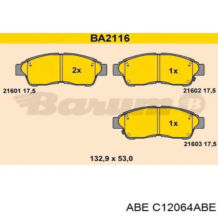 Купить C12064ABE ABE Колодки тормозные