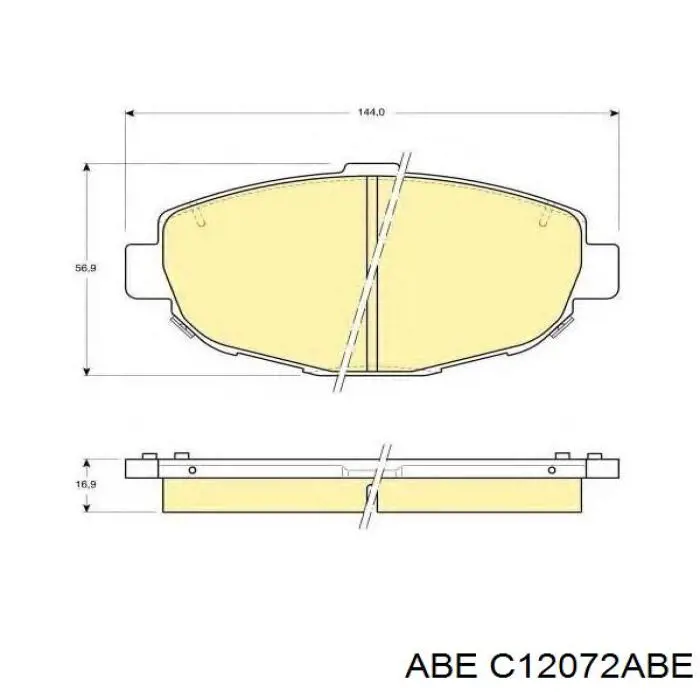 Колодки ABE C12072ABE цена, от 24.46 USD