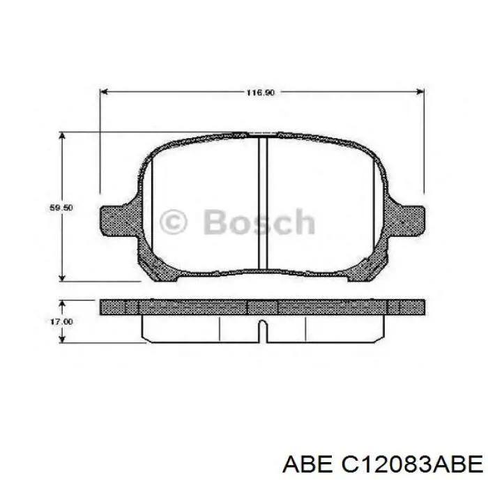 Купить C12083ABE ABE Колодки тормозные
