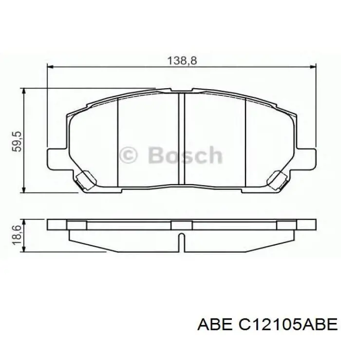 Передние тормозные колодки C12105ABE ABE