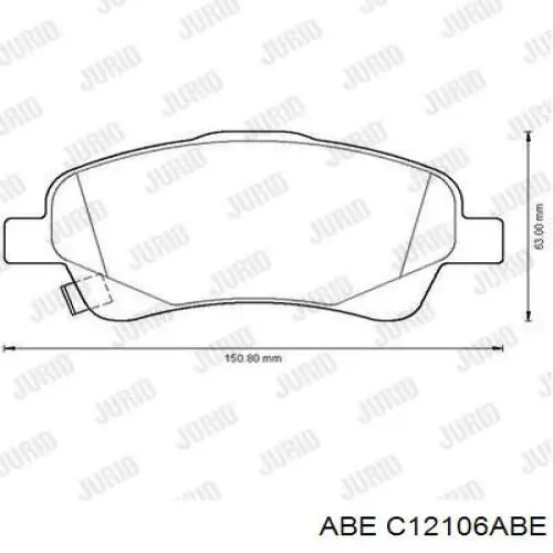 Колодки ABE C12106ABE цена, от 21.48 USD