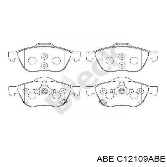 Передние тормозные колодки C12109ABE ABE