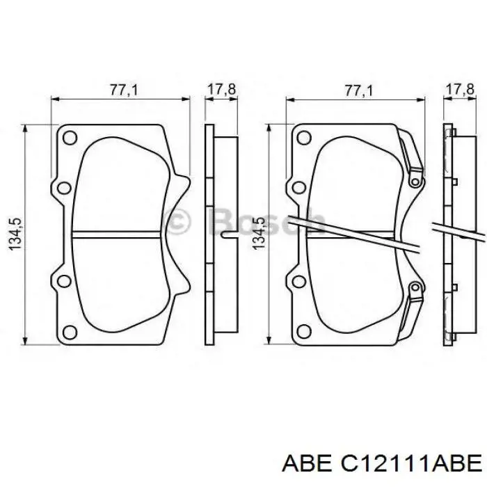 Купить C12111ABE ABE Колодки тормозные