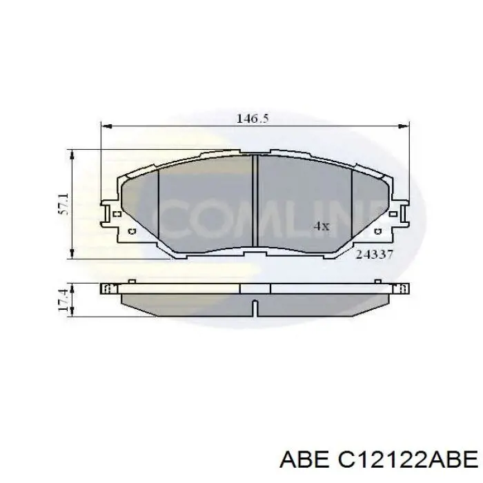 Колодки ABE C12122ABE цена, от 19.82 USD