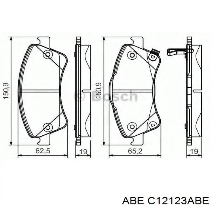 Колодки ABE C12123ABE цена, от 22.94 USD