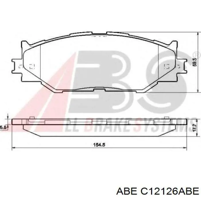 Колодки ABE C12126ABE цена, от 28.72 USD