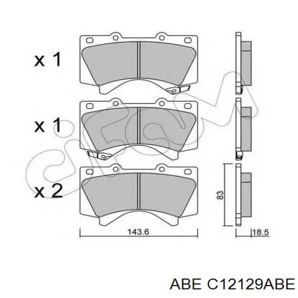 Купить C12129ABE ABE Колодки тормозные