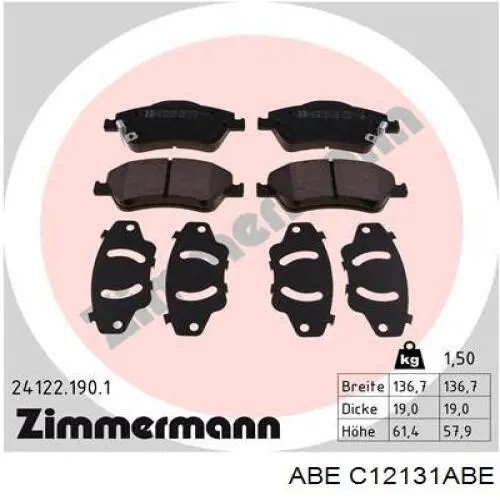 Колодки ABE C12131ABE цена, от 21.00 USD