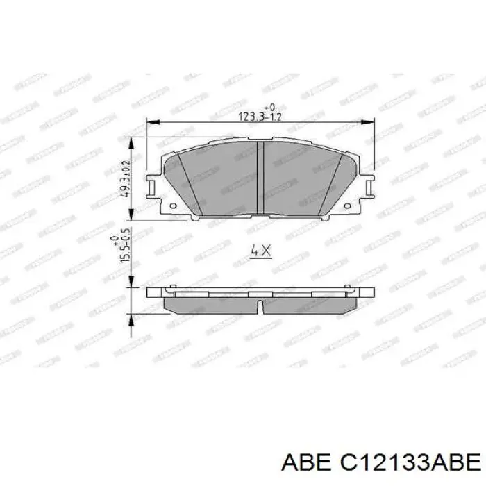 Колодки ABE C12133ABE цена, от 18.90 USD