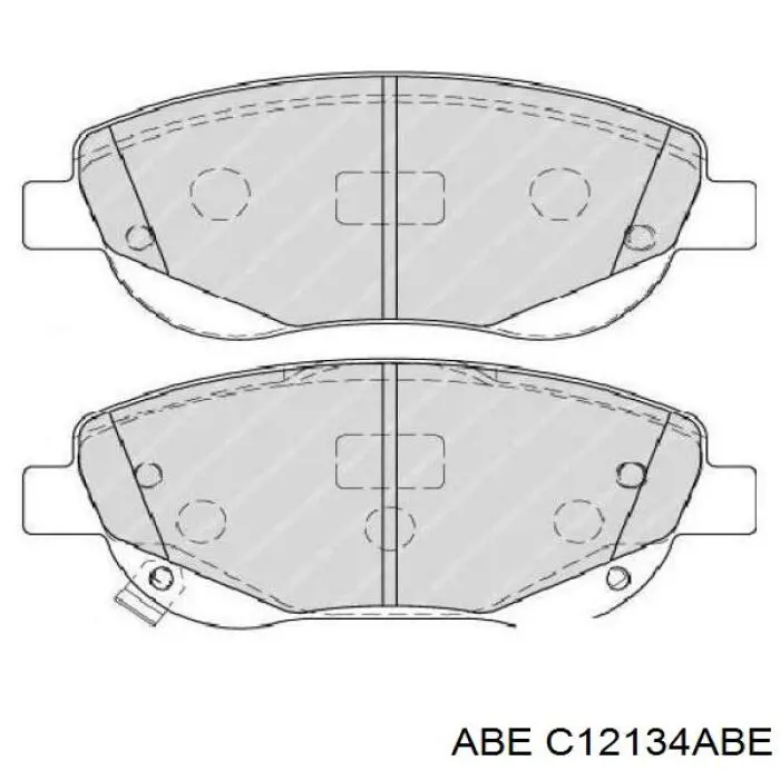 Передние тормозные колодки C12134ABE ABE