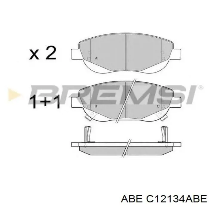 Колодки ABE C12134ABE цена, от 27.21 USD