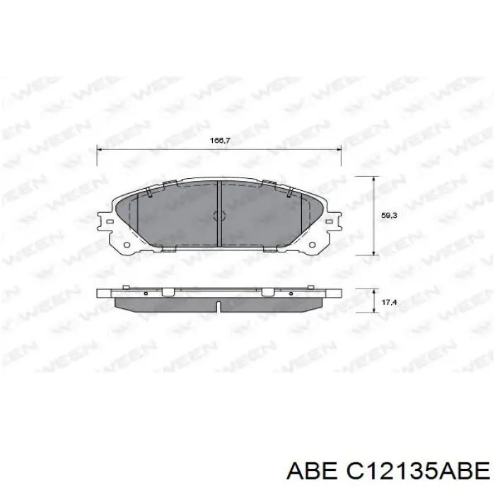 Передние тормозные колодки C12135ABE ABE