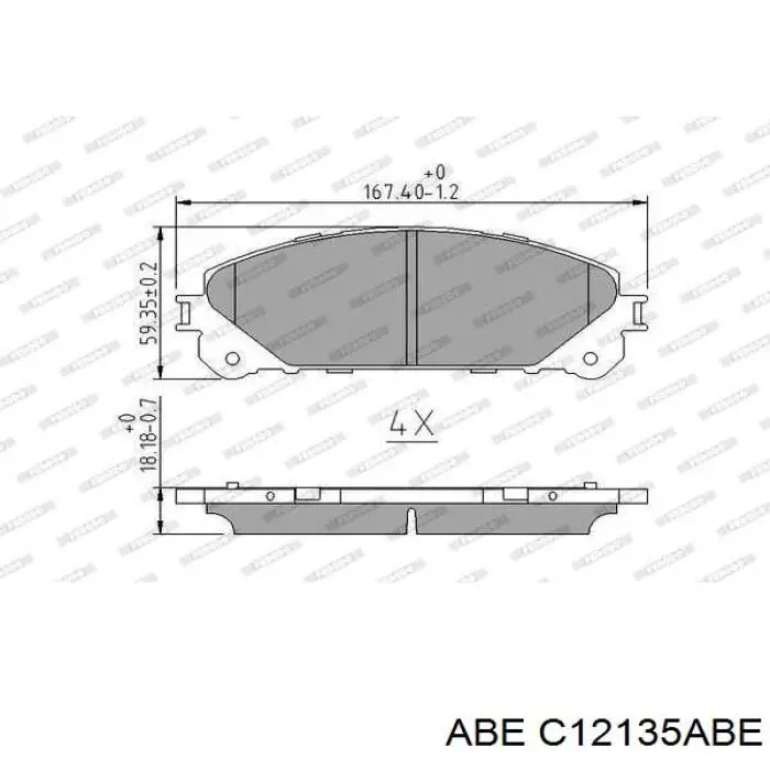 Колодки ABE C12135ABE цена, от 31.05 USD