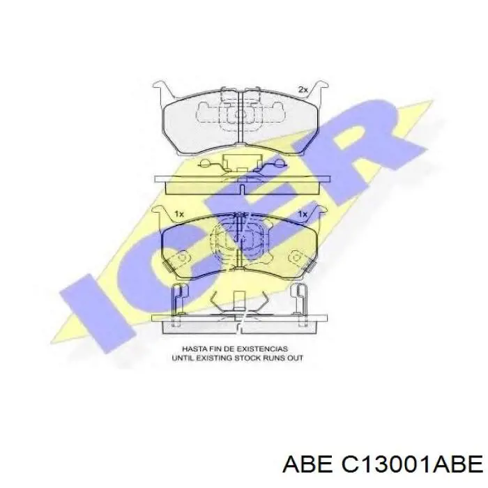 Передние тормозные колодки C13001ABE ABE