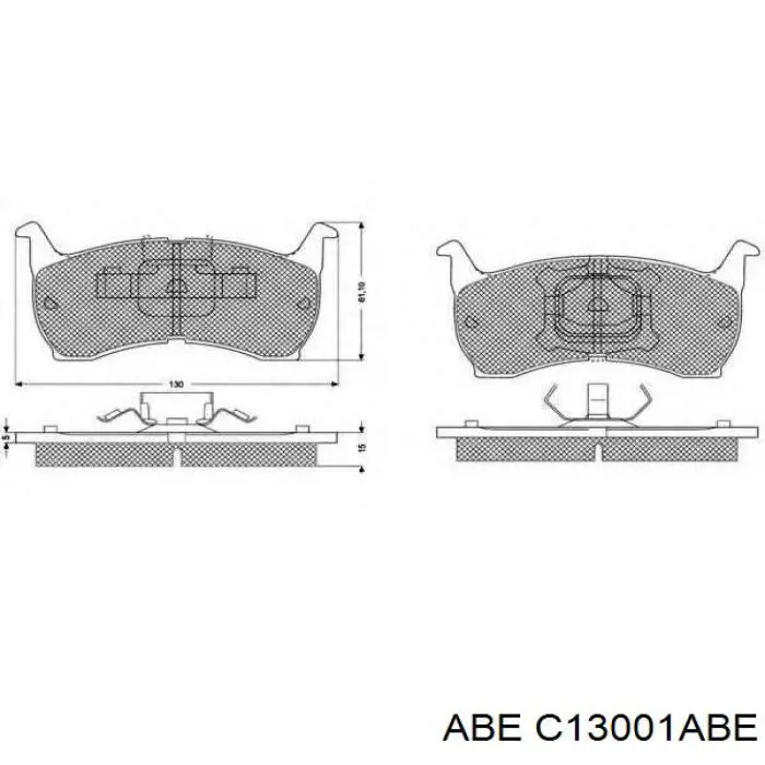 Купить C13001ABE ABE Колодки тормозные