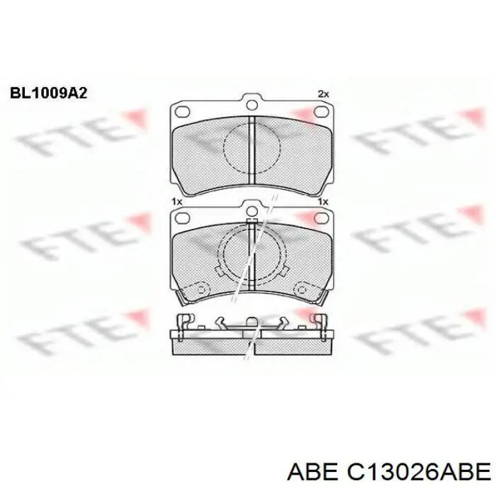 Передние тормозные колодки C13026ABE ABE