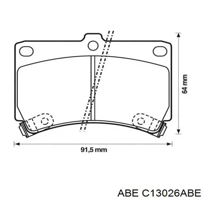 Тормозные колодки ABE C13026ABE