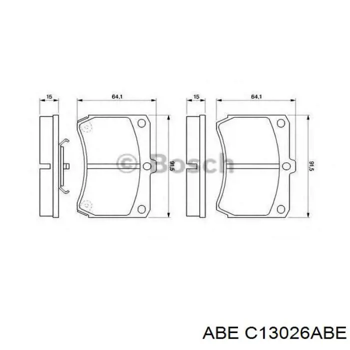 Колодки ABE C13026ABE цена, от 19.04 USD