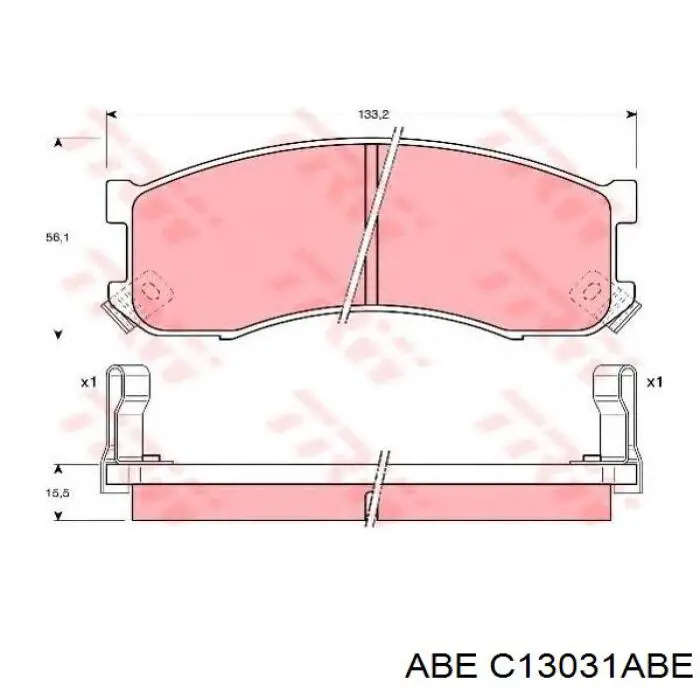 Передние тормозные колодки C13031ABE ABE
