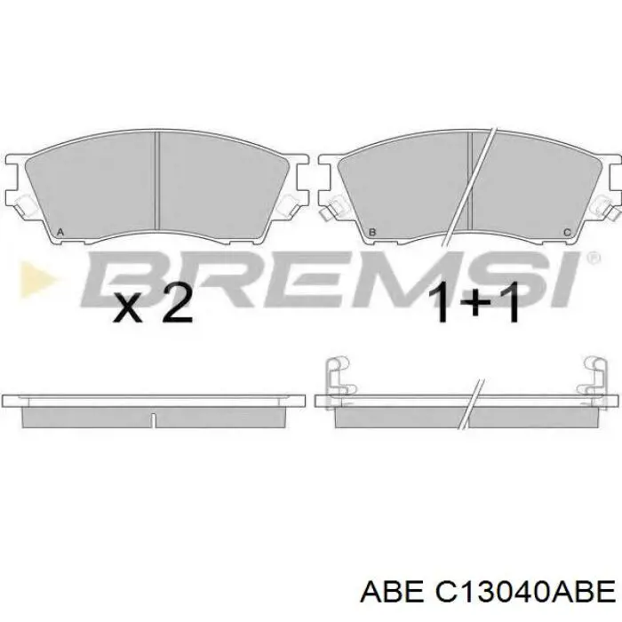 Передние тормозные колодки C13040ABE ABE