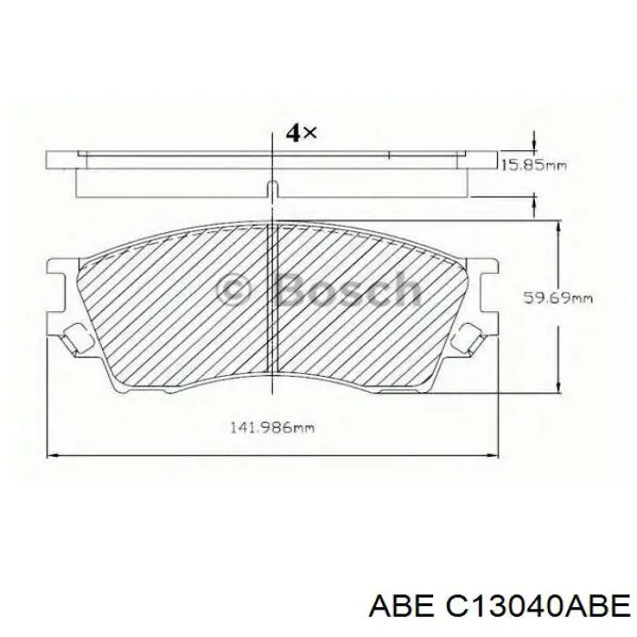 Колодки ABE C13040ABE цена, от 18.14 USD
