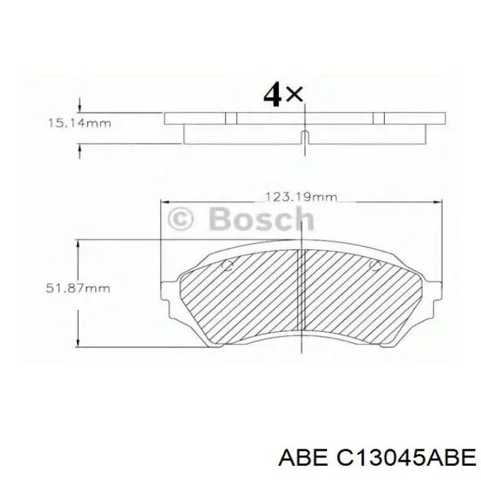 Передние тормозные колодки C13045ABE ABE