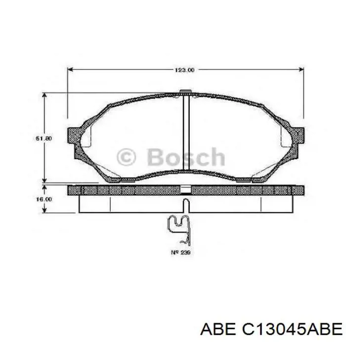 Колодки ABE C13045ABE цена, от 15.05 USD